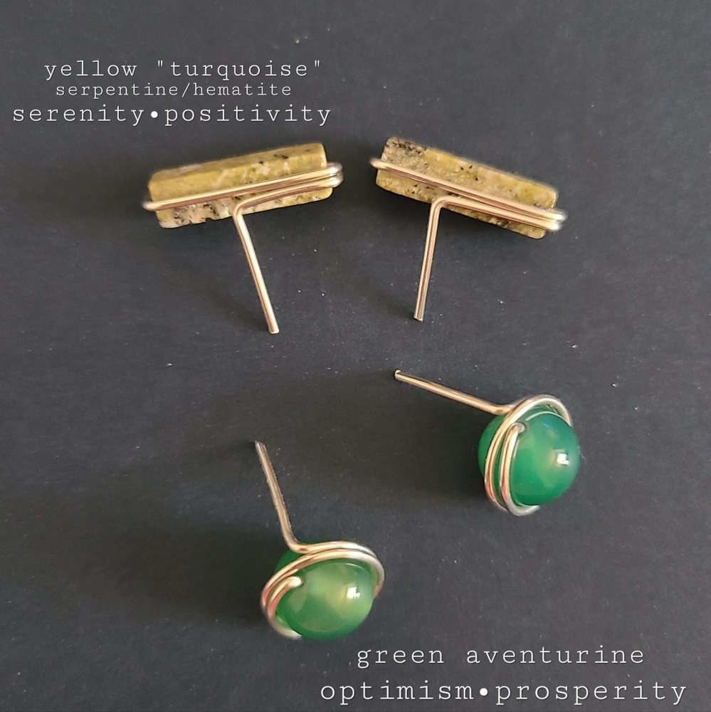 Crystal stud earrings set
